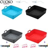 BACKSTR Baking Tray, Silicone Reusable Air Fryer Liners,  Heat-Resistant with Handle 9" Large Size A