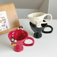 Creative tall mug Home ins ceramic coffee dessert mug Office breakfast mug