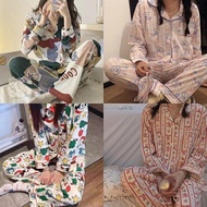 [12 Color] Aesthetic pijamas baju tidur wanita murah 2 piece plus size pyjama