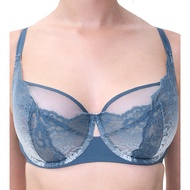 [Chantelle Pulp] Crush _ 1/2 Gauze Liningless Underwear C-D Cup (22mm5 A35 Ink Blue)