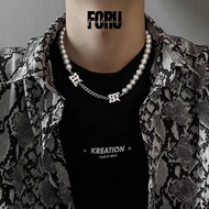 Foru artificial jade necklace, simple necklace with many titanium material models for men and women 