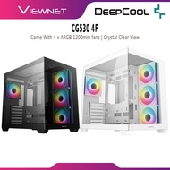 DEEPCOOL CG530 ATX CASING WITH 4*120MM ARGB FANS / CRYSTAL CLEAR VIEW - DESKTOP PC CASE / CASING - B