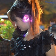 BLUEVELVET Glow Earrings Dazzling Earring Punk Bar Trinket DJ Dance Party Men Earrings LED Luminous 