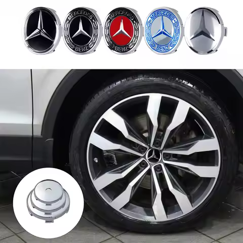 60mm/63mm/68mm Car Wheel Center Cap Hub Covers Badge Accessories for Mercedes Benz A B C E R G S Cla