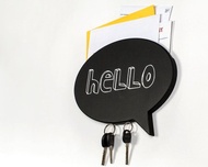 鑰匙鉤 - 木牆收納盒 - 帶磁鐵 - HELLO- 用於存放鑰匙和賬單