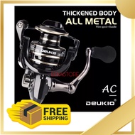 Deukio Fishing Reel Fishing Spinning Reel Metal Spinning Reel Adjustable Handle AC2000 To AC7000 Ser