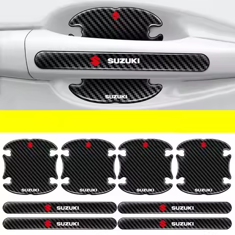Car Door Bowl Handle Protector Film Badge Sticker Accessories For Suzuki Jimny Swift Samurai Vitara 