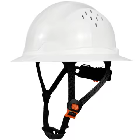 CE EN397 Full Brim Hard Hat, HDPE Safety Helmet with 6 Point Adjustable Industrial Cap for Engineer 