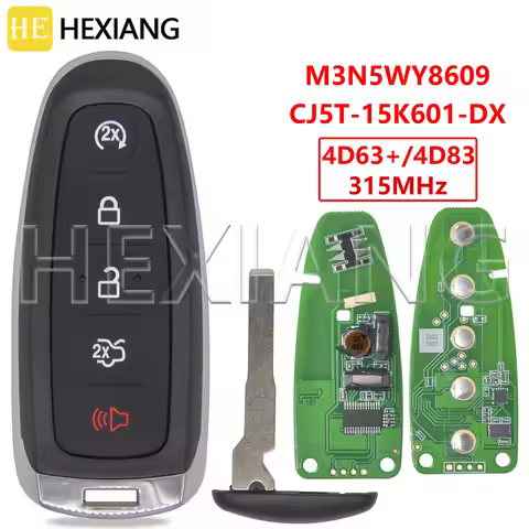 HE CJ5T-15K601-DX 4D63+/4D83 DST80 315MHz Keyless Go Car Remote Key M3N5WY8609 For Ford Escape Focus