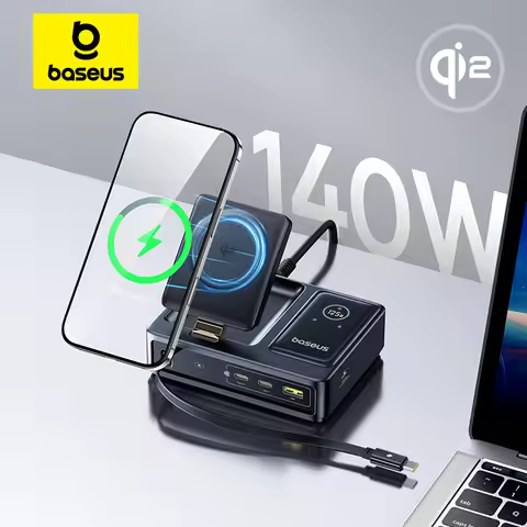 Baseus Nomos 140W Desktop Charger Tablet Laptop Fast Charger For Lenovo Retractable USB C Phone Char