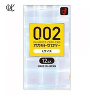 岡本 - 【日本版】OKAMOTO 002（0.02mm） - L /大碼 12片裝 套 超薄安全套 白金[平行進口] 4547691731425