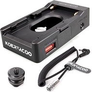 KOERTACOO NP-F Battery Plate Adapter + BMPCC 4K/6K Locking DC Cable to Power Blackmagic Pocket Cinem