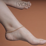 Vion S925 Anklet 10441 Gold Plated Silver Anklet, Gold Plated Silver Anklet