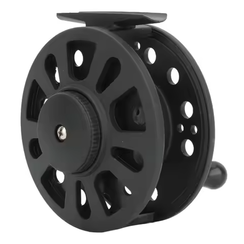 Durable 7/8 Fly Fishing Reel4 Lightweight Plastic Fly Reel Black Fishing Reel Rivers Fishing