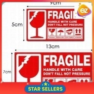 1000PCS Stiker mudah pecah  FRAGILE Sticker Fragile Label Warning Label