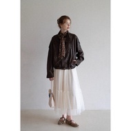 [EGGKA] EGGKA PU leatherJacket biker style, stand collar - vintage American style, unisex |Autumnclo