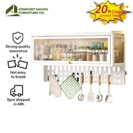 Comfort Haven Furniture Co.Kitchen Cabinet Spice Rack Wall Mounted Storage Organizer Pegboard Shelf