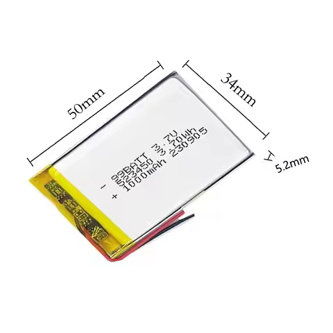 PURFIELD 523450 3.7V 1000mAh Li Polymer Lithium Rechargeable Li-ion Batteries Replace The Navitel N5