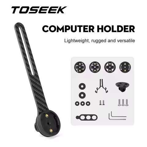TOSEEK Bike Computer Holder Carbon Fiber Stopwatch Mount Bicycle Speedometer Bracket Light Holder Fo