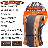 【Legit】Maxxis Re-FUSE 700x32C 40C Lốp Xe Đạp Leo Núi Chống Đâm Thủng Có Viền Màu Vàng Không Săm Có T