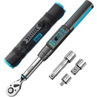 Seesii 3/8" Digital Torque Wrench ±2% Accuracy 0–220 N·m/0–162 ft-lbs LCD Display Real-Time & Peak M