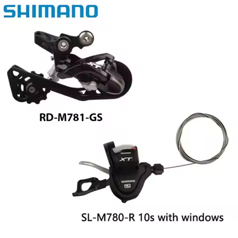 Shimano Deore XT RD-M781-GS Rear Derailleur SL-M780-R Shifter Lever with Windows 10 Speed For MTB Mo
