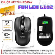 Chuột Có Dây Fuhlen L102 – Dòng Chuột Giá Tốt Bền Bỉ Ổn Định dành cho văn phòng