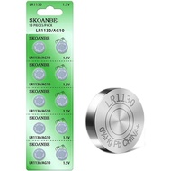 SKOANBE 10PCS LR1130 AG10 SG10 389 189 1.5V Button Coin Cell Battery
