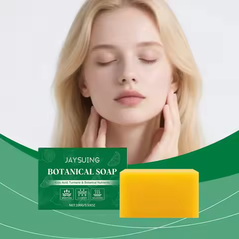 100g Botanical Turmeric Handmade Soap Kojic Acid Soap Natural Skincare Bar For Moisturizer Gentle Ex