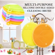 Multi purpose Silicone double sided cleaning brush dish washer cabinet cleaner car washer