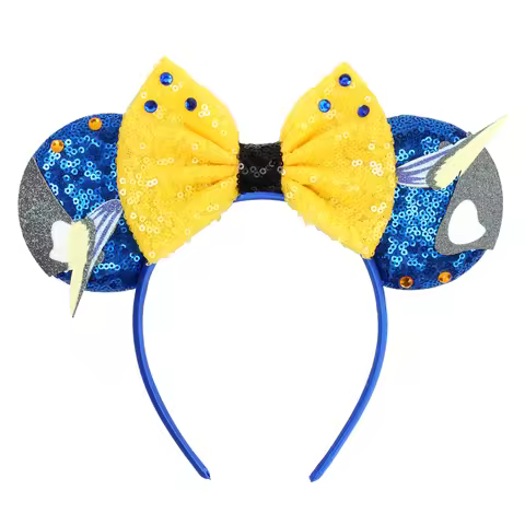 HEROCROSS New Mickey Mouse Ears Headband 2026 Newest Finding Nemo Inspired Bow DIY Ear Headwear for 