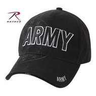 【Rothco】美國原裝進口ARMY雙色棒球帽--黑