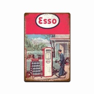 Esso Vintage Looking Gas Oil Sign Station Garage Auto Shop Retro Rustic Tin Sign 20*30cm