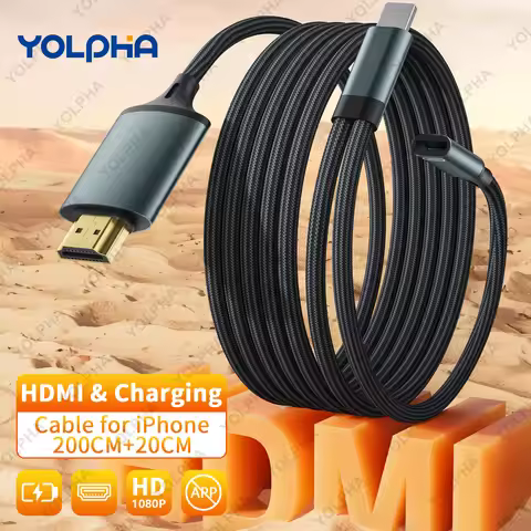 Lightning to HDTV Adapter iPhone to TV HDTV Cable with Charging 1080P HD Display For iPhone14/13/12 
