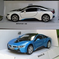 Kinsmart 12cm Diecast Car Bmw i8 2 Doors Coupe  (Blue / White / Black /  Silver)