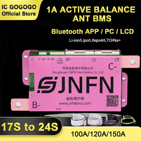 ANT BMS 1A Active Balance Lithium Battery Protection Board 17S - 24S 60V 72V Li-ion Lifepo4 Smart Bl