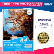 Magic photo (PROMO 10-PACKS) QUAFF/CUYI Photo Paper RC Satin RC Glossy RC Woven Tree Type A4 Size - 
