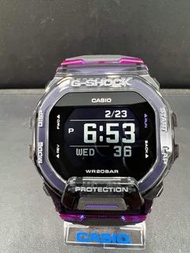 CASIO卡西歐 G-SHOCK 藍牙連結智慧型手機 計步運動錶 (黑x紫) GBD-200SM-1A6