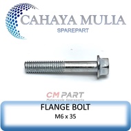 Baut Flange Bolt M6 6x35 Baut Blok Mesin CVT M6x35 Kunci 8