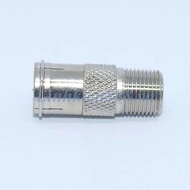 F to 9.5 male adapter plugged into TV