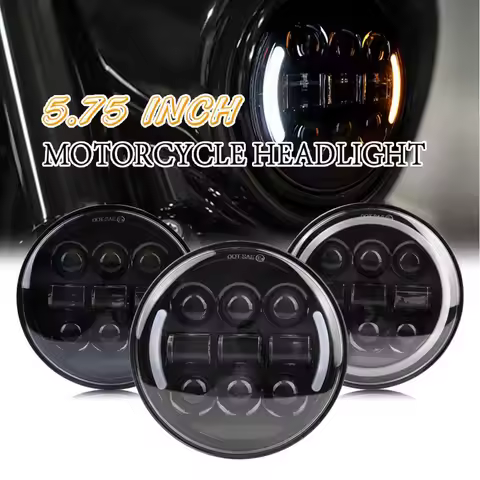 Universal 5 3/4 Inch 5.75" Led Car Motorcycle Headlight For Harley Indian Scout Honda Yamaha V-Star 