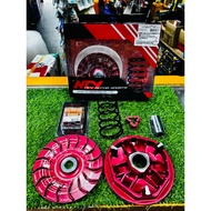 NCY N-20(BERRY RED) YAMAHA XMAX250/300 FRONT PULLEY+AL FAN+BUSH+SLIDER+(23x18)ROLLER+CVT SPRING 1000