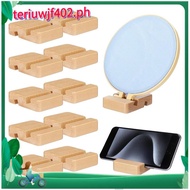 10 Pcs Embroidery Hoop Display Embroidery Hoop Wooden Base Holder Embroidery CrossStitch Stand for E