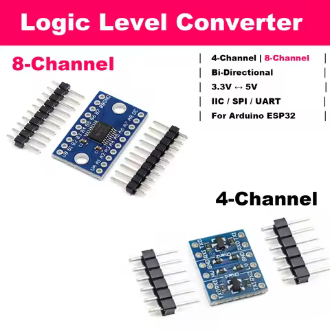 Bi-Directional Logic Level Shifter 4CH 8CH IIC I2C SPI UART 3.3V-5V for Arduino ESP32 Raspberry Pi D