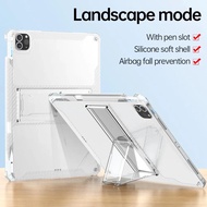 Clear Case For Samsung Galaxy Tab S9 11 Galaxy Tab S9 FE 11 A9 plus 11 S9 FE Plus 12.4 PC Stand Cover With Pencil Holder