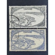 Brunei 1924 Dwellings In Town Of Brunei Complete Set - 2pcs Used Stamps / Setem