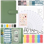 COD A6 Binder Budget Planner โน้ตบุ๊คครอบคลุมโฟลเดอร์ A6 ขนาด 6 Binder กระเป๋าพลาสติก Binder ซิปเงิน