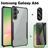 For Samsung Galaxy A56 case Shockproof Phone Case +Lens Film Samsung A56 A36 A26 A16 A06 Privacy tem