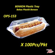 OPS-153 / OPS-163 - BENXON Bekas Plastik Disposable Clear Food Box Plastic Tray with Lock Bakery