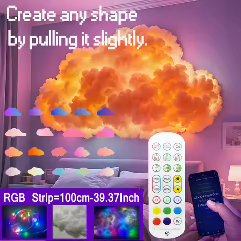 3D Cloud Lighting Light Led Lamp Multicolor Bedroom Clouds Lights Thunder Clouds Colorful Atmosphere
